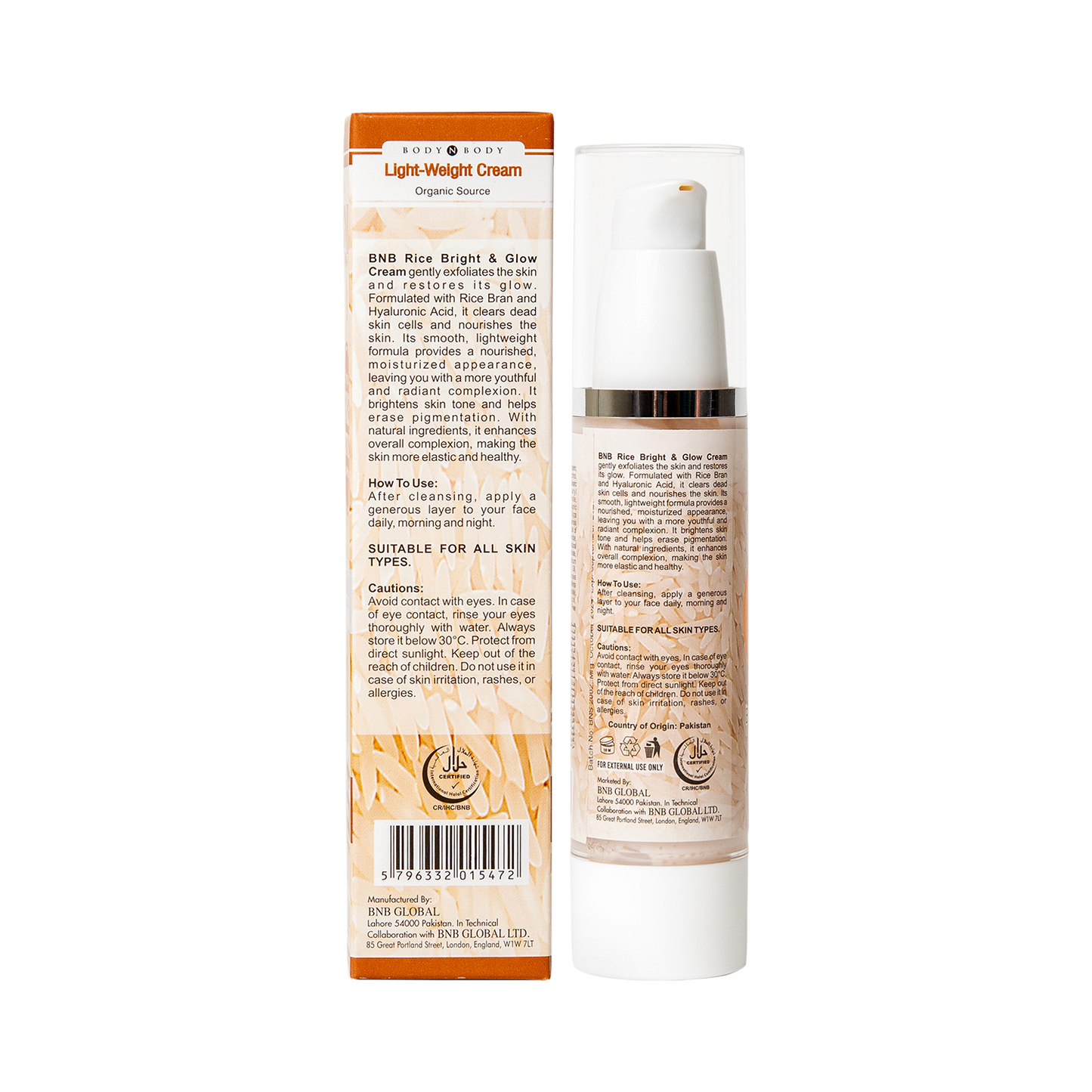 Rice Extract Light-Weight Bright And Glow Cream
