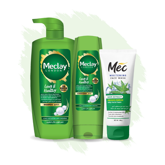 Meclay London

(FREE DELIVERY) Meclay London Long & Healthy Shampoo 660ml With Conditioner 180ml + Mec Neem Extract Face Wash